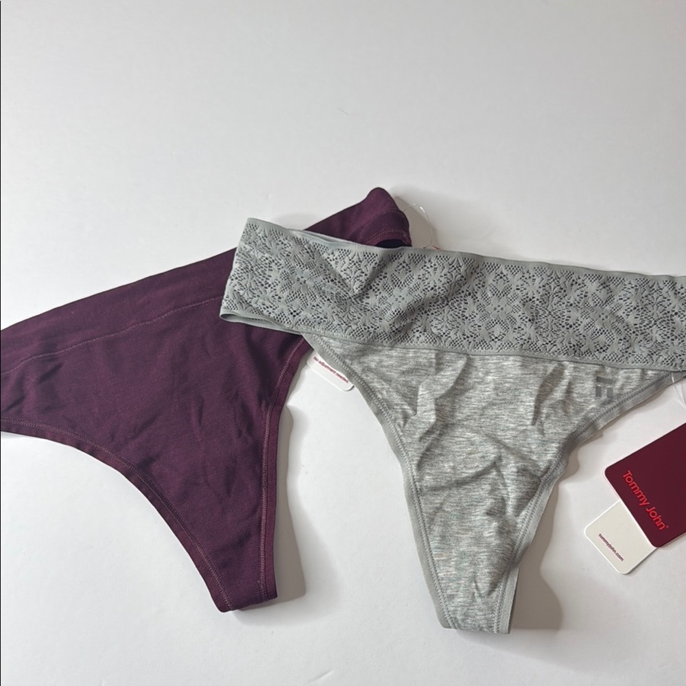 Tommy John Thong Panties 2 Pairs Size Small